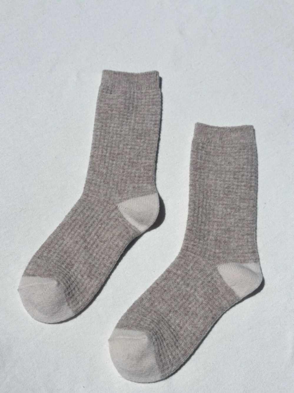 Le Bon Shoppe Wool Waffle Socks in Oatmeal
